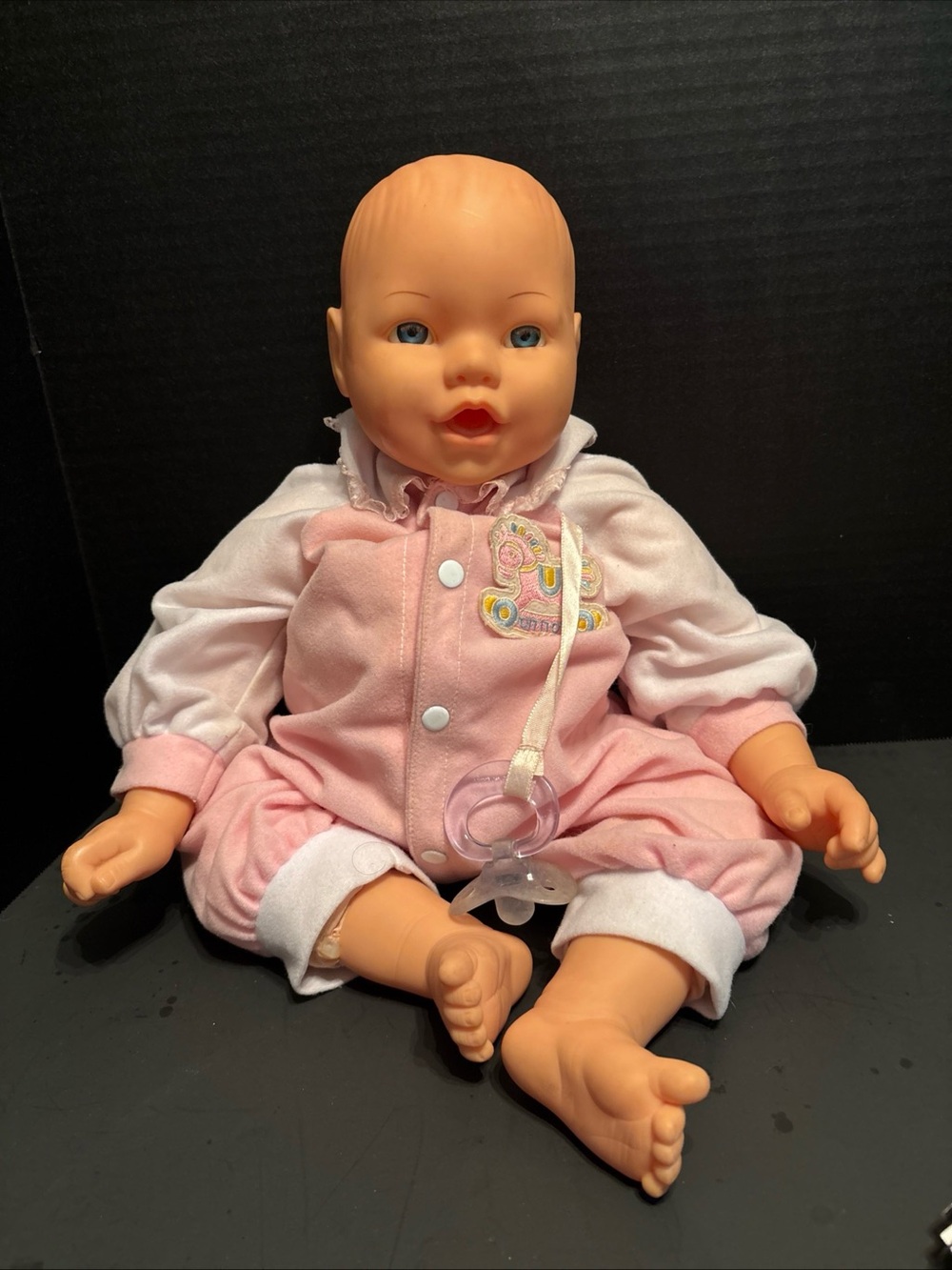 Vintage Cititoy weighted Doll w/Pacifier-1998